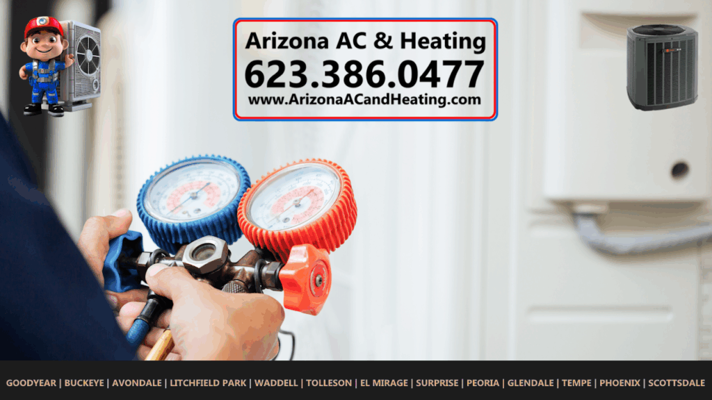 Commercial air conditioning systems being installed on a commercial business rooftop in Garden Lakes, Arizona