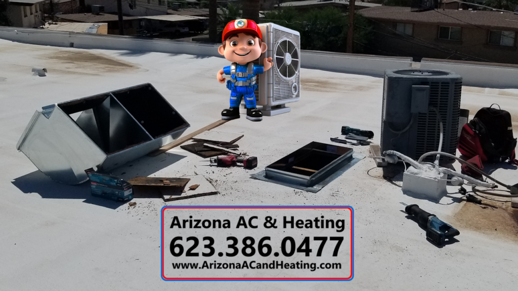 HVAC Air Conditioning Rooftop Package Unit Repair and Installation in Goodyear, AZ.